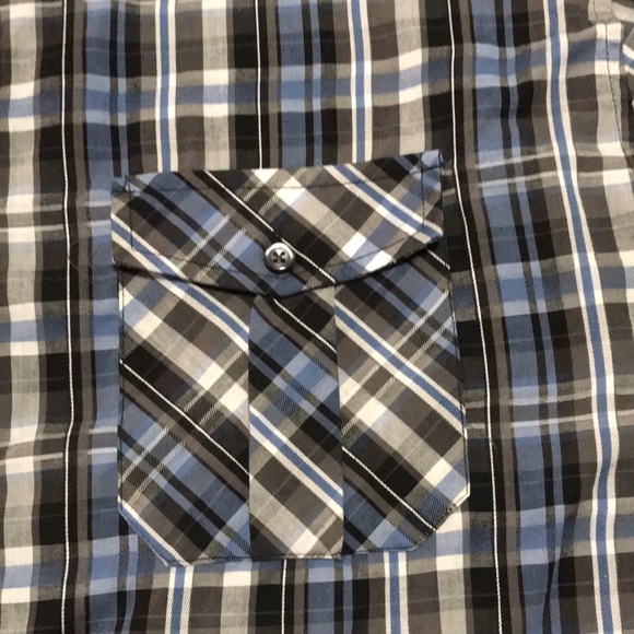 Beverly Hills Polo Club Mens Plaid short sleeve Shirt. Size XL - Picture 4 of 7